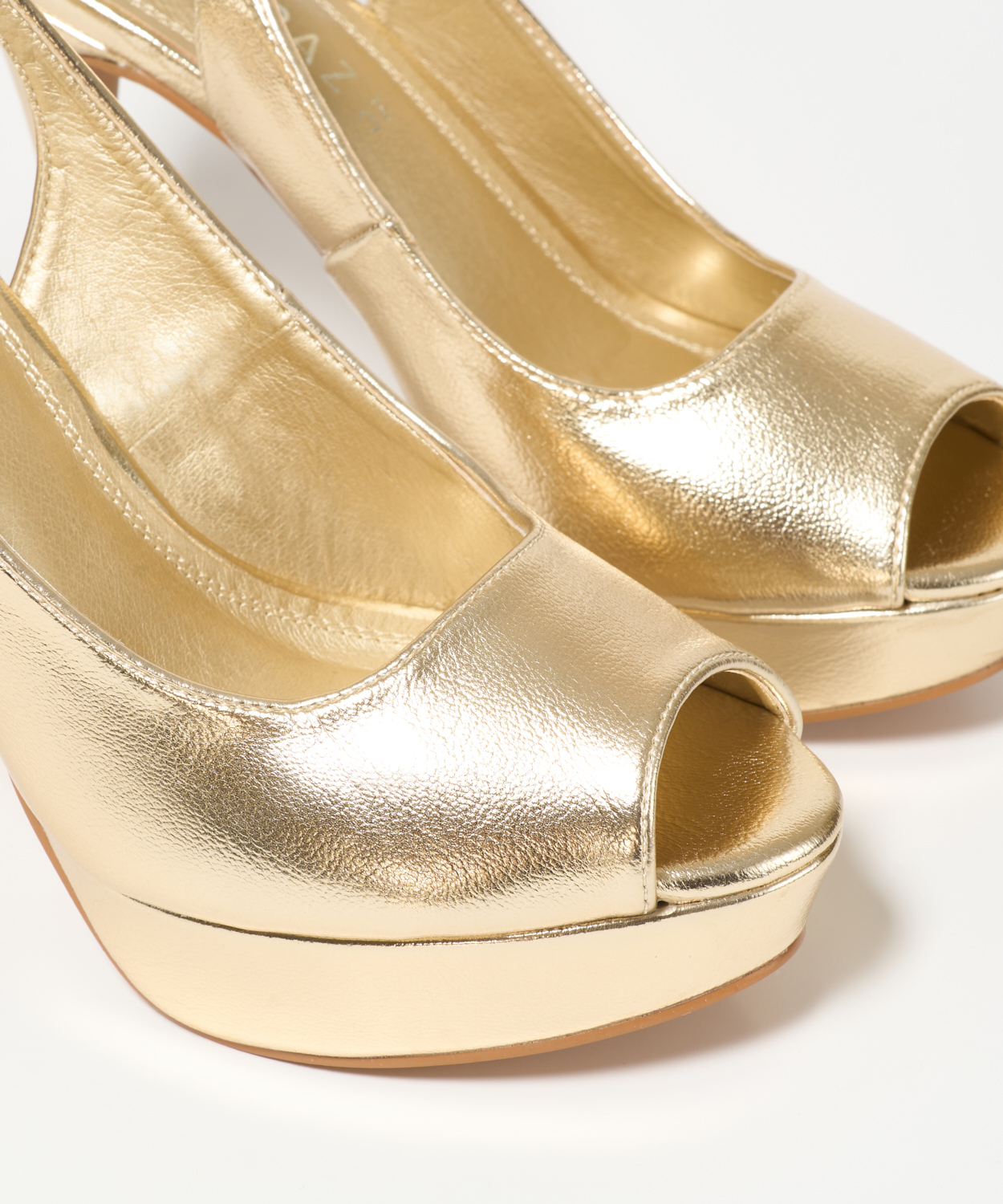 Sapato de salto fino peep toe  image number null